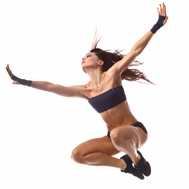 Stylish and young modern style dancer jumping - Zdjęcie, obraz