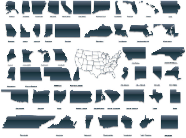 Paquete Estados de América
 - Vector, imagen