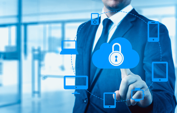 Protect cloud information data concept. Security and safety of cloud data - Foto, Bild