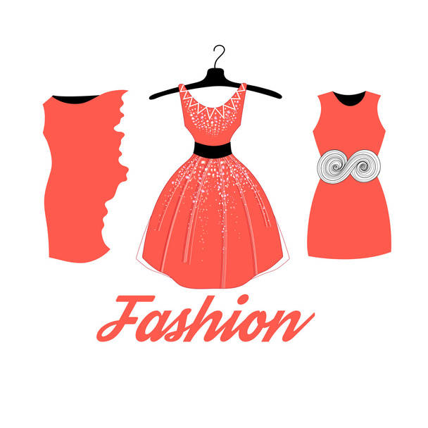 Elegantní červené šaty  - Vektor, obrázek