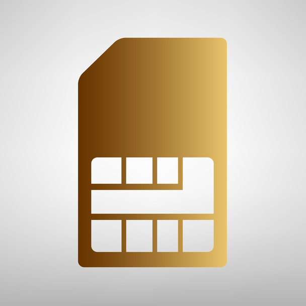 Signo de tarjeta SIM. Icono de estilo plano
 - Vector, imagen