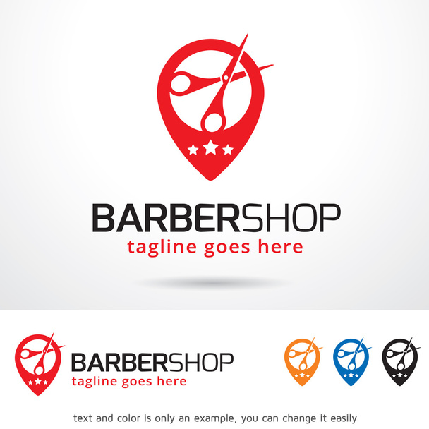 Barber Shop Logo Template Design Vector - Vector, afbeelding