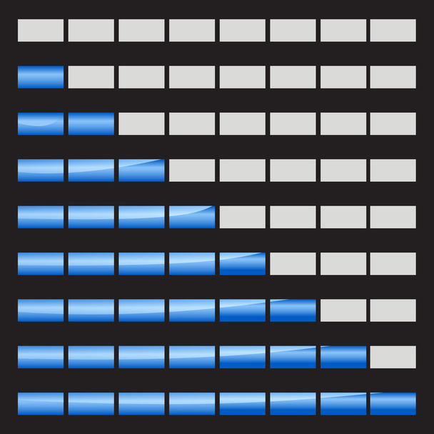 Horizontal progress bars - Vector, Image