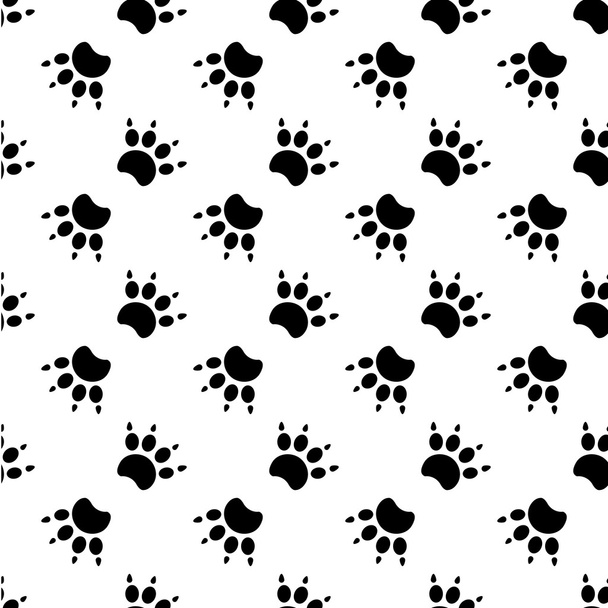 Traces of Cat Textile Pattern. Vecteur sans couture
. - Vecteur, image