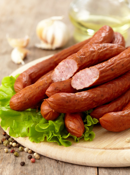 Delicious smoked sausages - Photo, Image