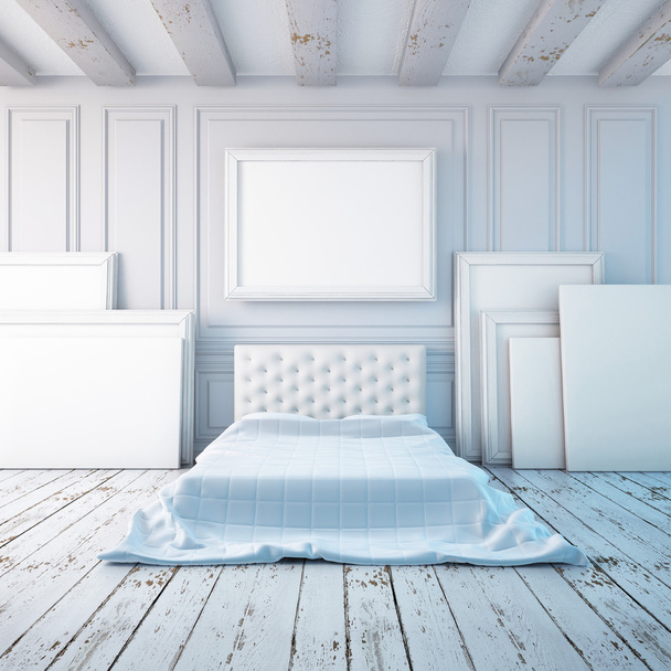 Интерьер спальни в классическом стиле
 - Фото, изображение
