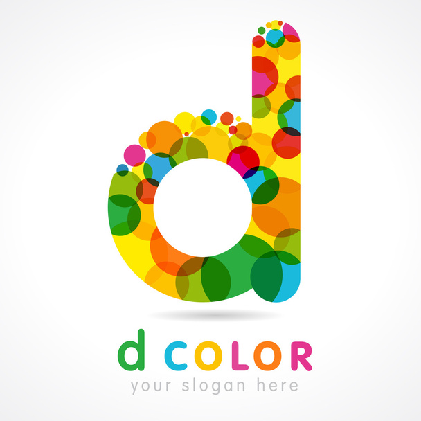 Gekleurde D logo - Vector, afbeelding