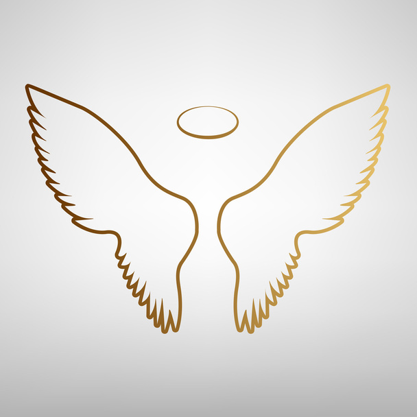 Wings sign. Flat style icon - Vector, Image