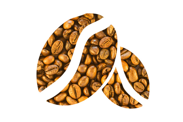 chicchi di caffè su sfondo bianco - Foto, immagini