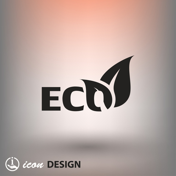 Pictograph of eco icon - Vector, imagen