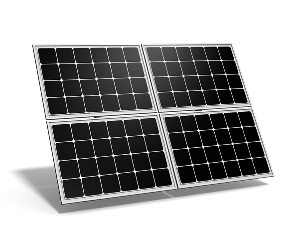 Panneau solaire sur blanc
 - Photo, image