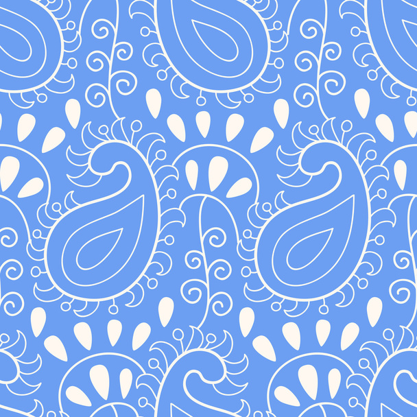 Paisley varrat nélküli mintát. Vektor virágos háttérkép - Vektor, kép