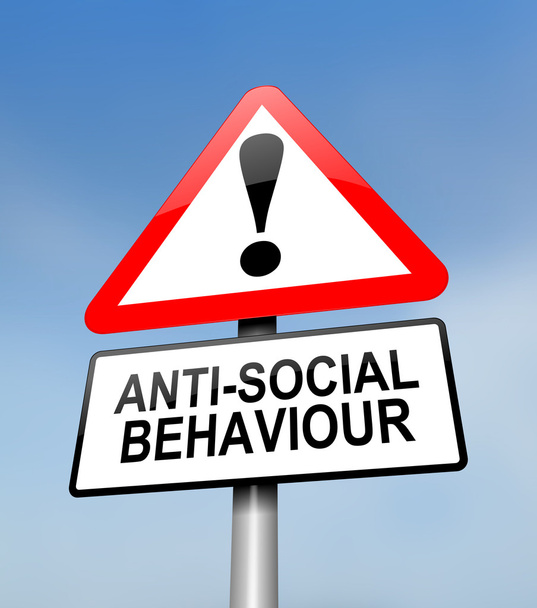 Advertencia de comportamiento antisocial
. - Foto, Imagen