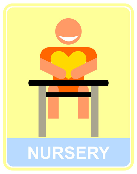 Nursery - vector icon, sign. - Vector, Image