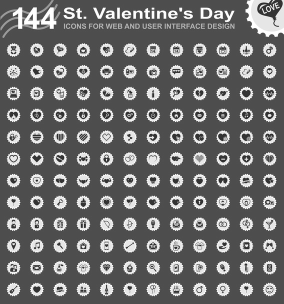 Valentines day icons - Vector, Image