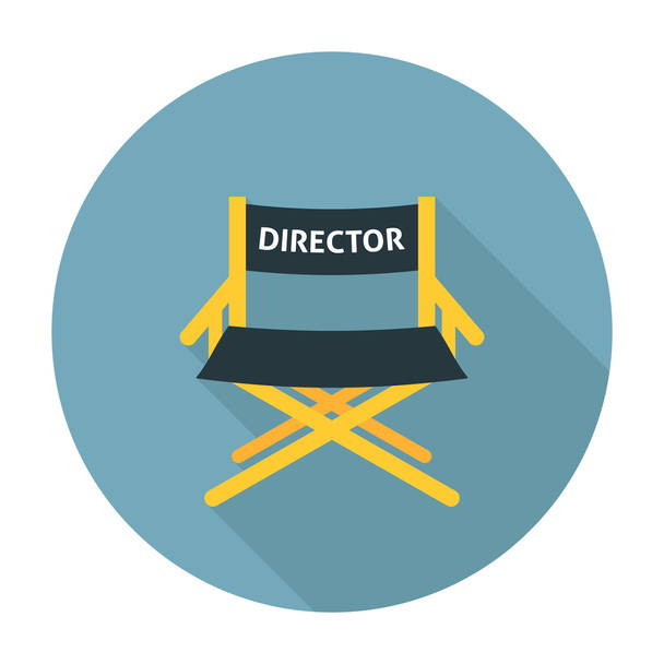 Directors chair flat icon - Vetor, Imagem