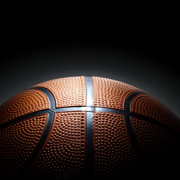 Basketball on black background - Фото, изображение