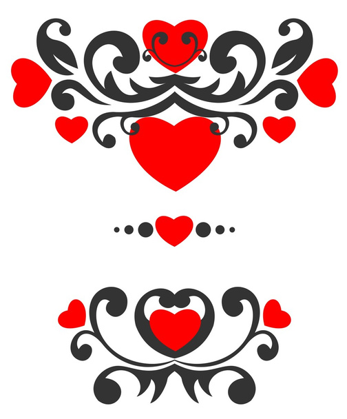 romantic pattern - Vector, afbeelding