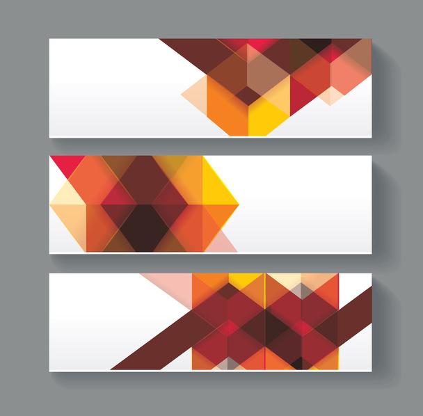 Banners with bright geometrical abstract lines structure.  - Vetor, Imagem