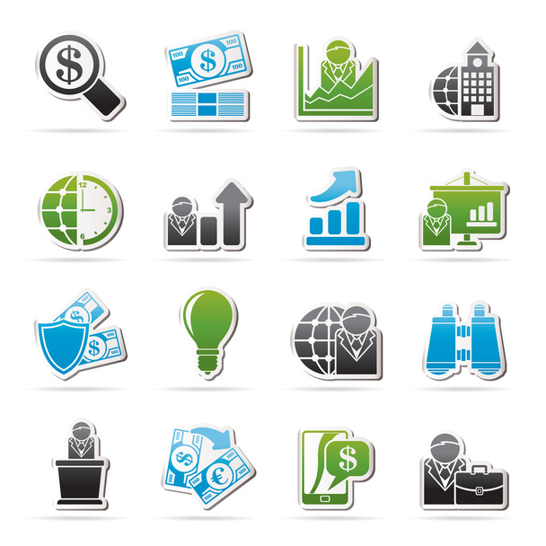 Business and Finance Strategies  Icons - Вектор,изображение