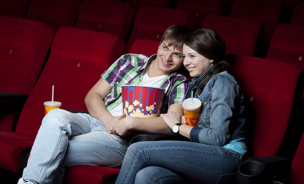 Couple in cinema - Fotoğraf, Görsel