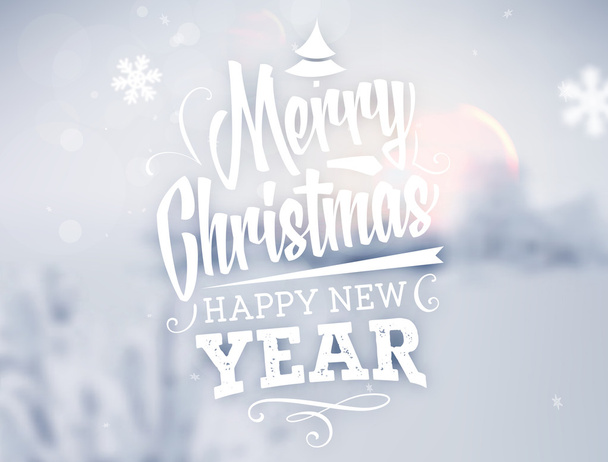 Christmas Greeting Card  in white color - Vector, imagen