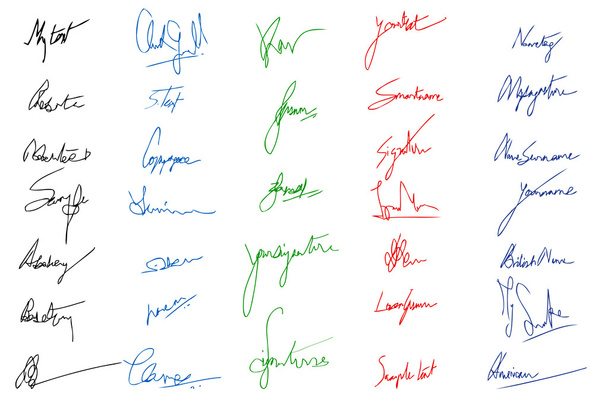 beelden handtekening - Vector, afbeelding