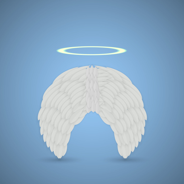 Vector alas de ángel sobre fondo azul. Eps10
 - Vector, Imagen