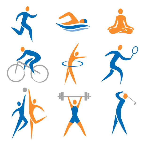 Iconos deportivos
 - Vector, imagen