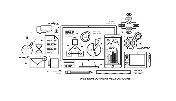Web development concept.  - Vektor, obrázek