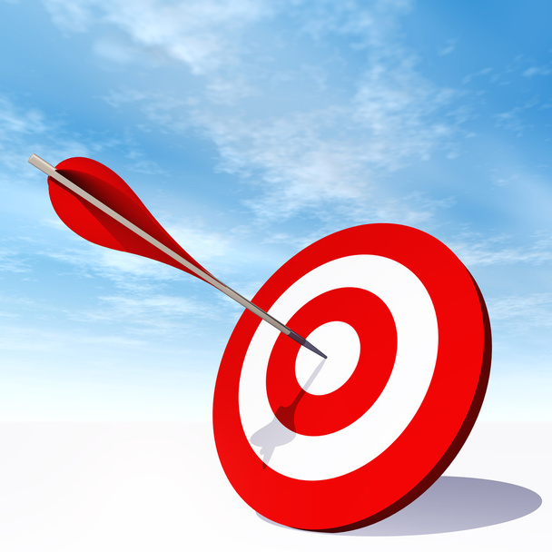 dart target board with an arrow - Photo, Image
