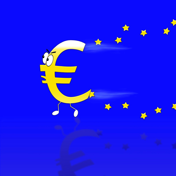 futó euro. - Fotó, kép