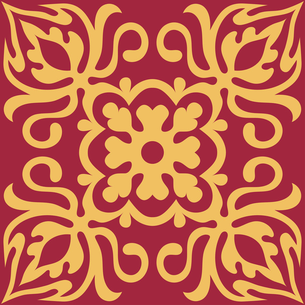 Set with Beautiful ornamental tile background.  - Vector, imagen