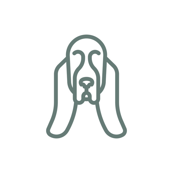 Собачья икона Иконка с плоским дизайном
. - Фото, изображение