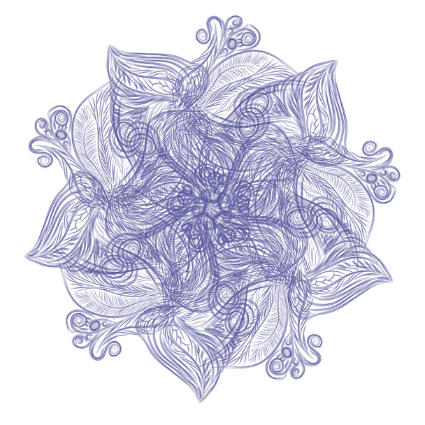 Abstract isolated vector flower - Wektor, obraz
