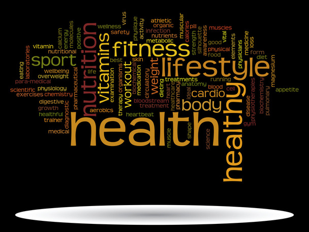 health word cloud isolated - Vector, Image