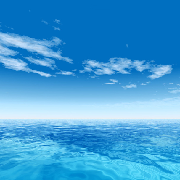 óceán víz hullámai és a sky cloudscape - Fotó, kép