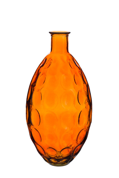 leere orangefarbene ovale Flaschenvase - Foto, Bild