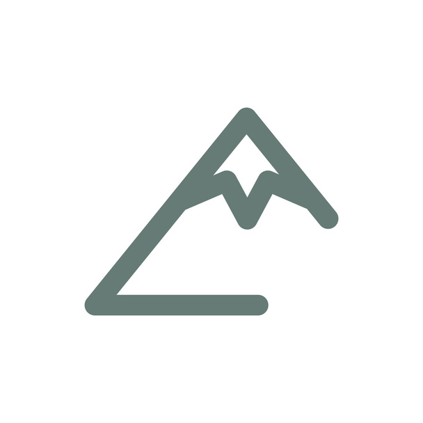 Mountain icon. Concept flat style design illustration icon. - Photo, Image