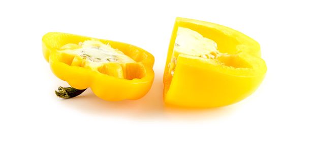 Trozos grandes de pimiento amarillo de sabor suave
 - Foto, Imagen