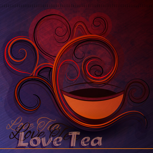 illustrazione vettoriale di una tazza di tè. - Vettoriali, immagini