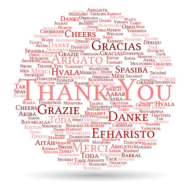 abstract thank you word cloud - Photo, Image