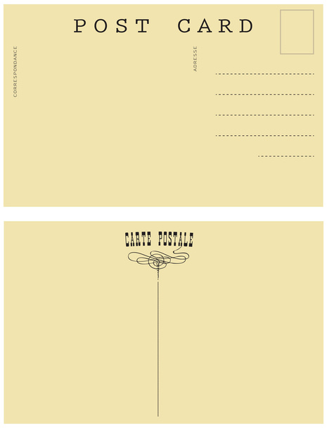 Retro postal card - Vector, Image