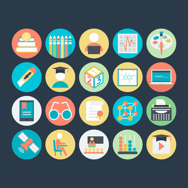 Education Colored Vector Icons 5 - Vector, Image