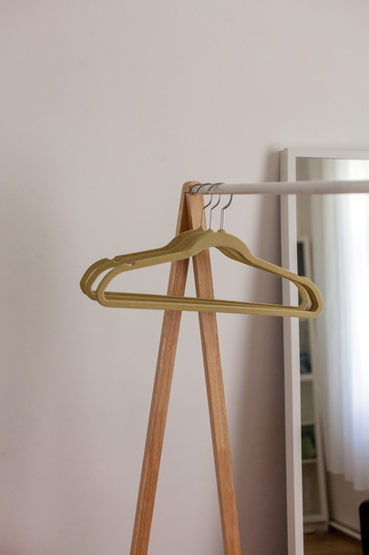 wooden clothes hanger - Фото, зображення