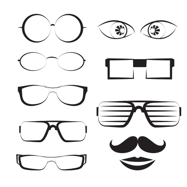 glasses vector set.,Vector illustration. - Vector, Image