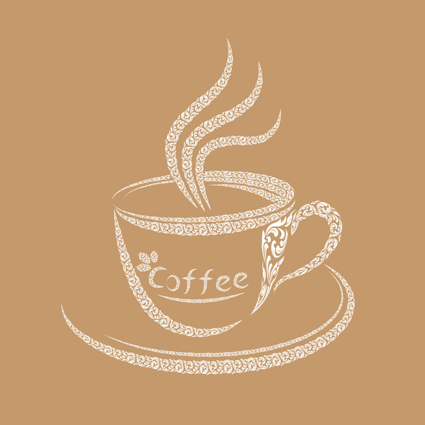 kávé logo tervezés, illusztráció vektor. - Vektor, kép