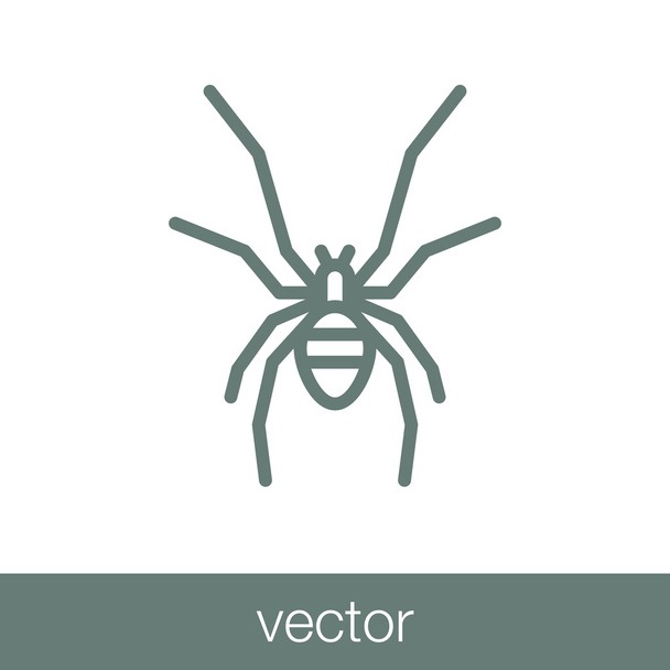 Spinnensymbol. Insektensymbol. Konzept flacher Stil Design Illustration Symbol. - Vektor, Bild