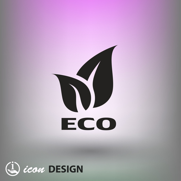 Pictograph of eco icon - Wektor, obraz