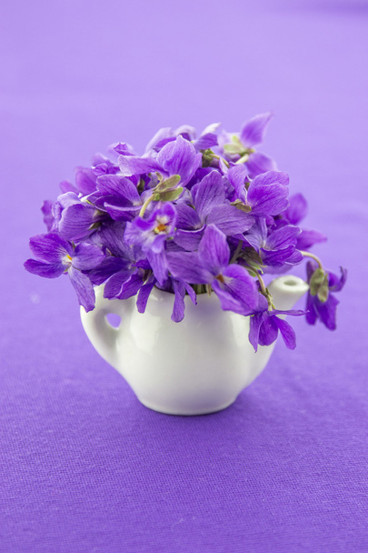 Wilde viooltjes op mijn tafel - Foto, afbeelding